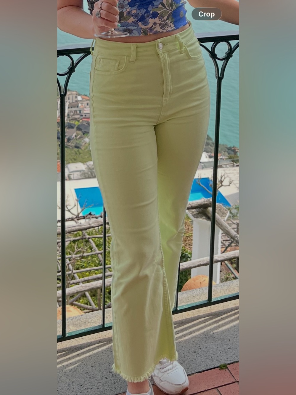 Estradivarius Pastel Green Straight Leg Jeans
